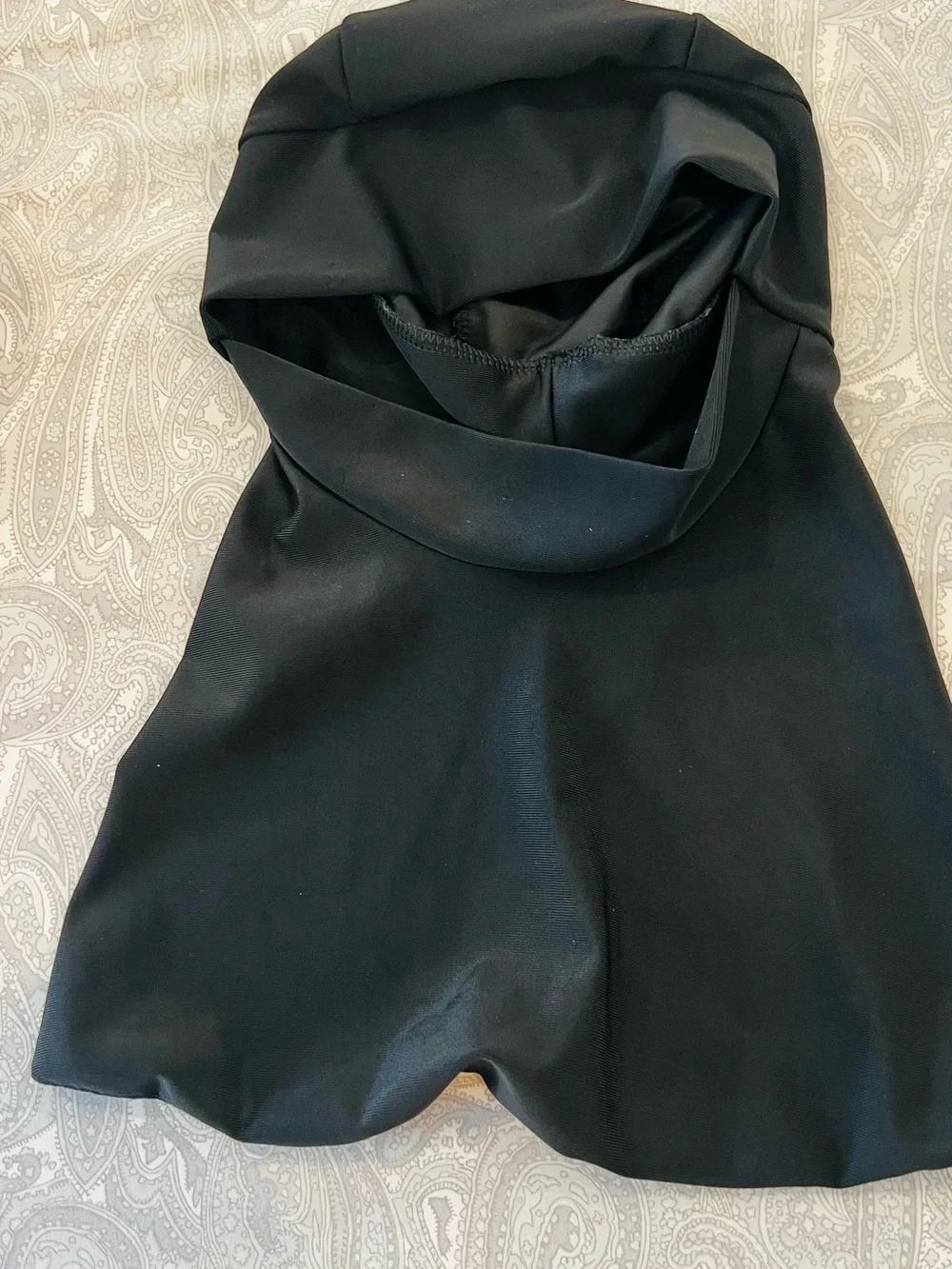 Black stretchy Hooded Cape-let for swimming and/ or 🧕 hijabs